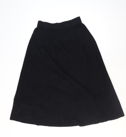 Next Women’s Black A-Line Knit Skirt Size 10 Stretch Workwear