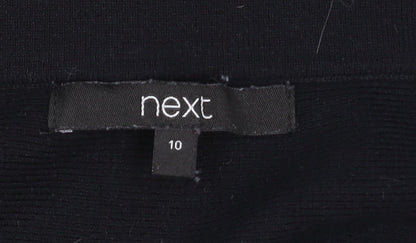 Next Women’s Black A-Line Knit Skirt Size 10 Stretch Workwear