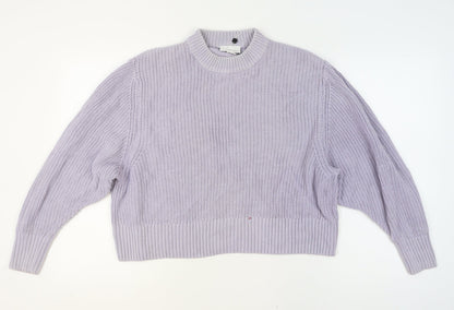 Womens UK Size L Monki Purple Pullover Jumper