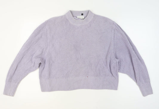 Womens UK Size L Monki Purple Pullover Jumper