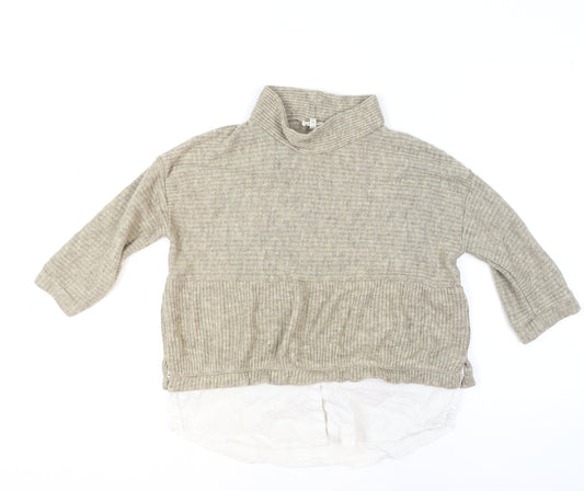 Womens UK Size 8 River Island Beige Pullover Jumper