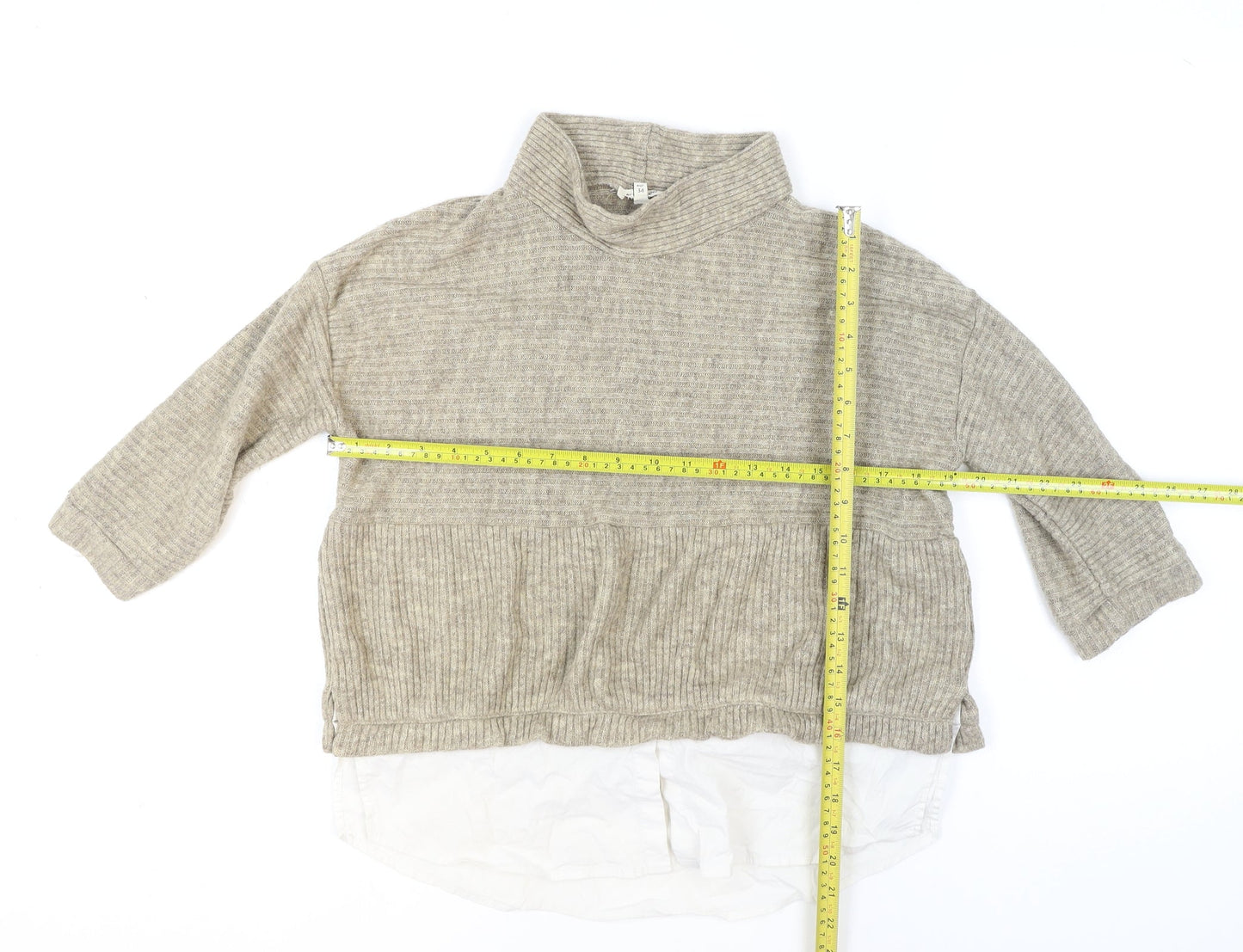 Womens UK Size 8 River Island Beige Pullover Jumper
