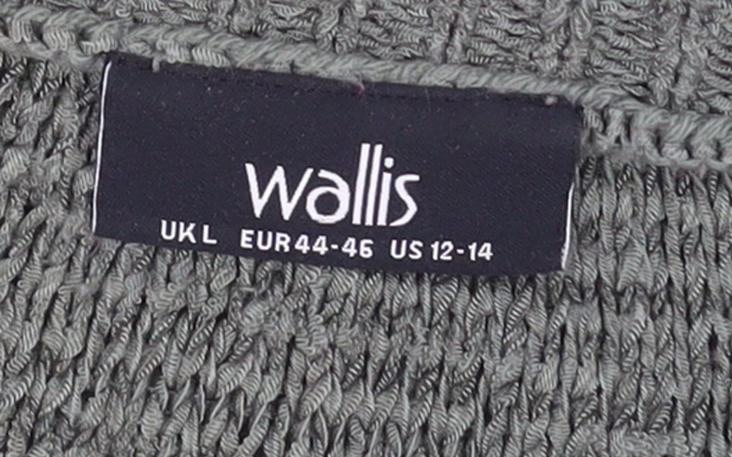 Wallis Women's Green L Chunky-Knit V-Neck Cardigan