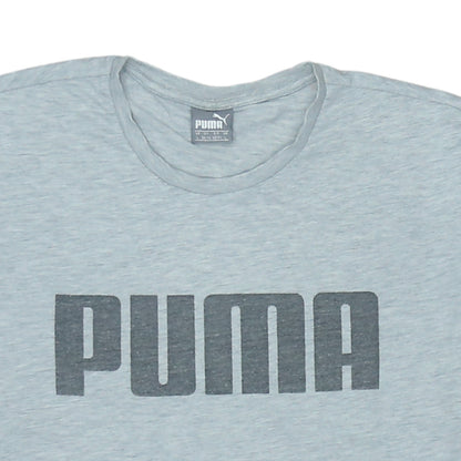 Puma Men's Grey Logo Crew Neck Short Sleeve T-Shirt Size L