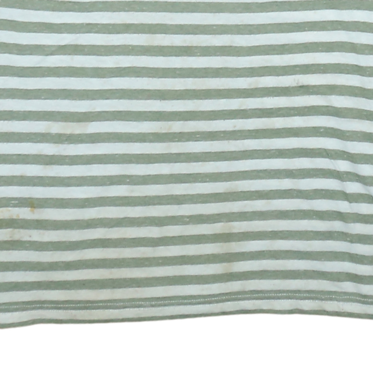Tommy Hilfiger Men’s Green Striped Crew Neck Cotton Blend T-Shirt M