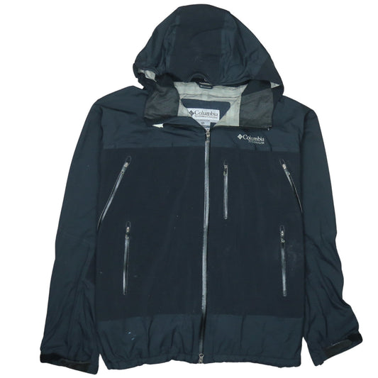 Mens UK Size 2XL Columbia Black Rain Coat