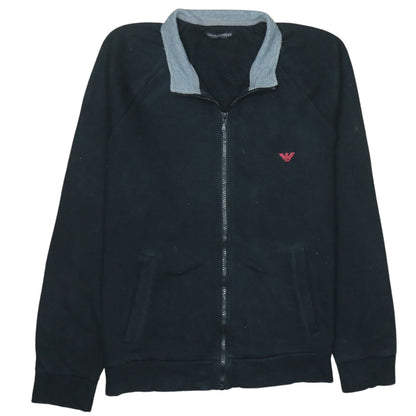 Mens UK Size L Emporio Armani Black Full Zip Sweatshirt