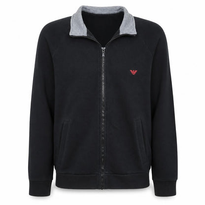 Mens UK Size L Emporio Armani Black Full Zip Sweatshirt