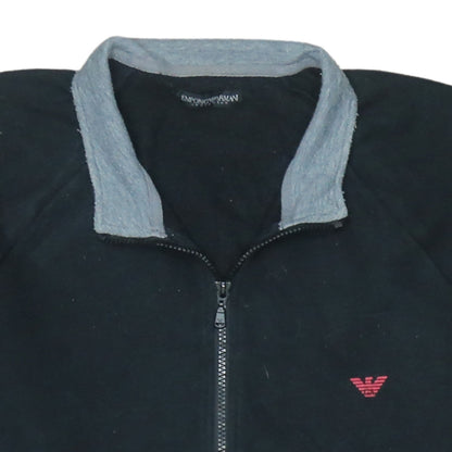 Mens UK Size L Emporio Armani Black Full Zip Sweatshirt