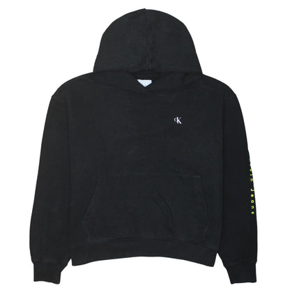 Womens UK Size XL Calvin Klein Jeans Black Pullover Hoodie