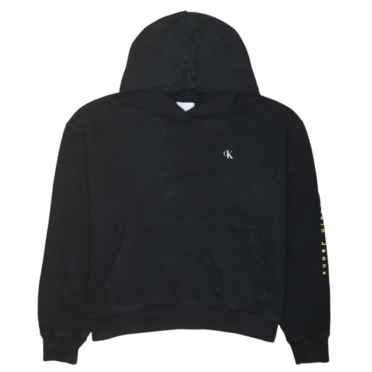 Womens UK Size XL Calvin Klein Jeans Black Pullover Hoodie