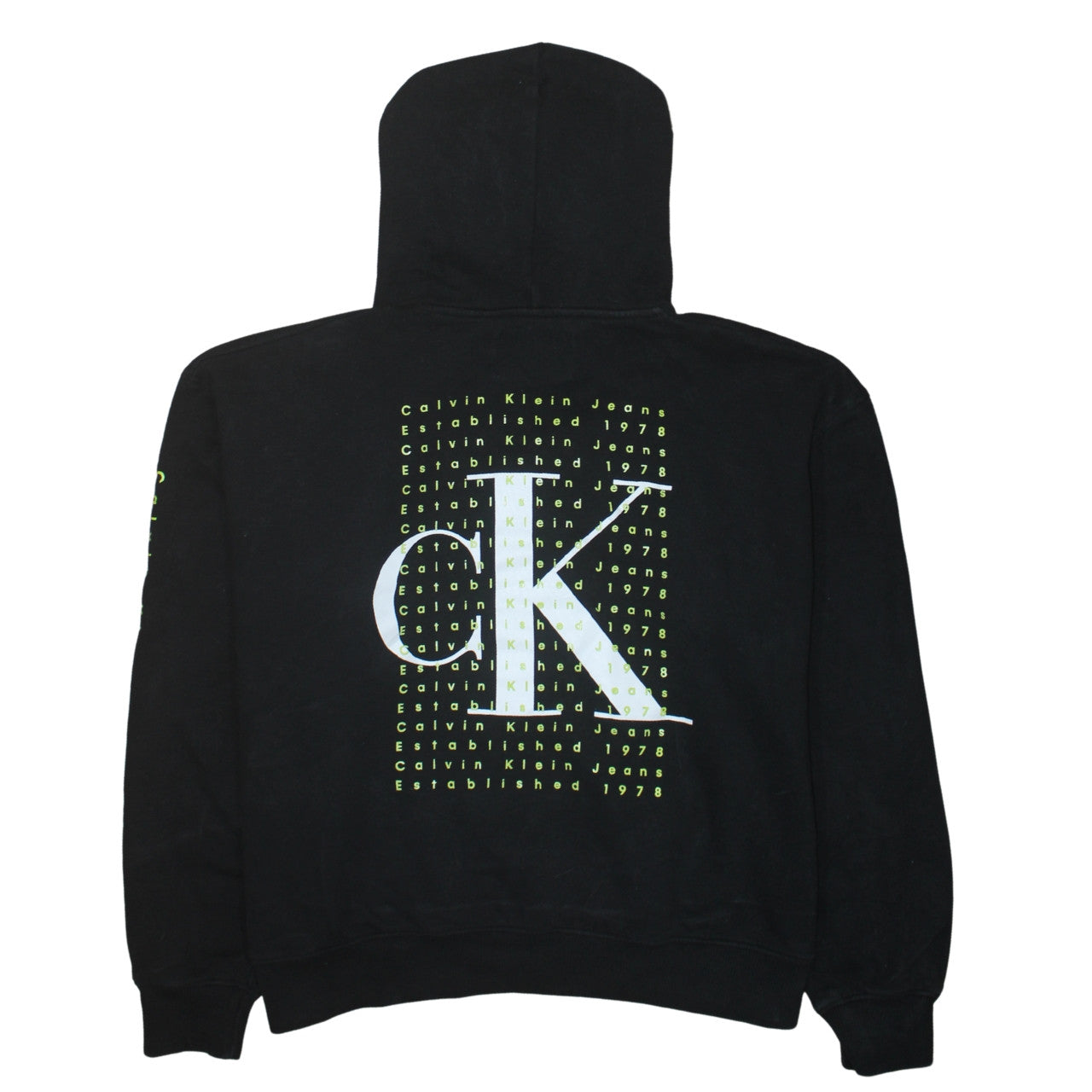 Womens UK Size XL Calvin Klein Jeans Black Pullover Hoodie