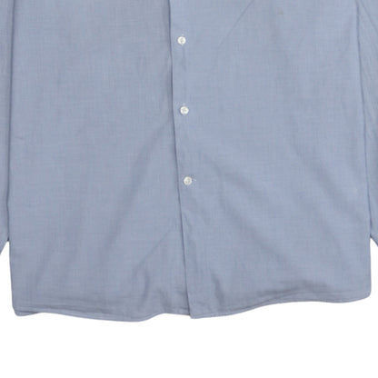 Calvin Klein Men's Blue Slim Fit Long Sleeve Button-Up Shirt