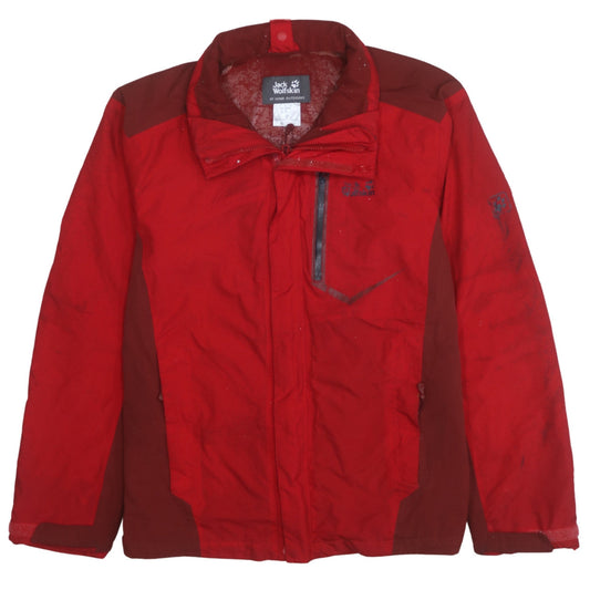 Jack Wolfskin Men’s Red Waterproof Windproof Outdoor Jacket L