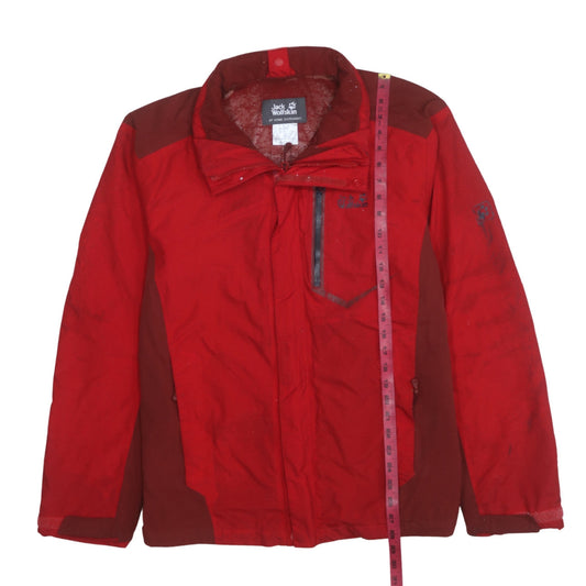 Jack Wolfskin Men’s Red Waterproof Windproof Outdoor Jacket L