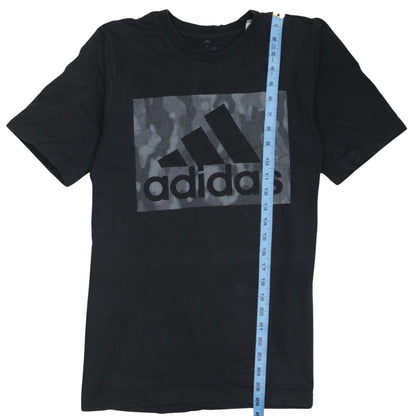 adidas Men's Black Small Graphic Logo Sports T-Shirt