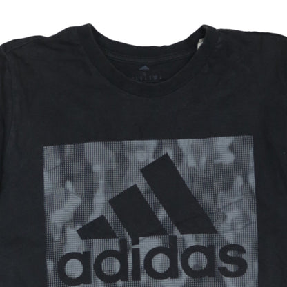 adidas Men's Black Small Graphic Logo Sports T-Shirt