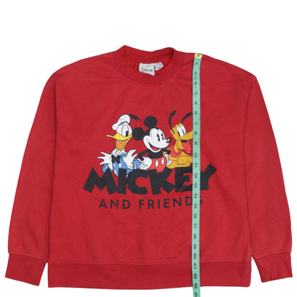 Womens UK Size 10/12 Disney Red Pullover Sweatshirt
