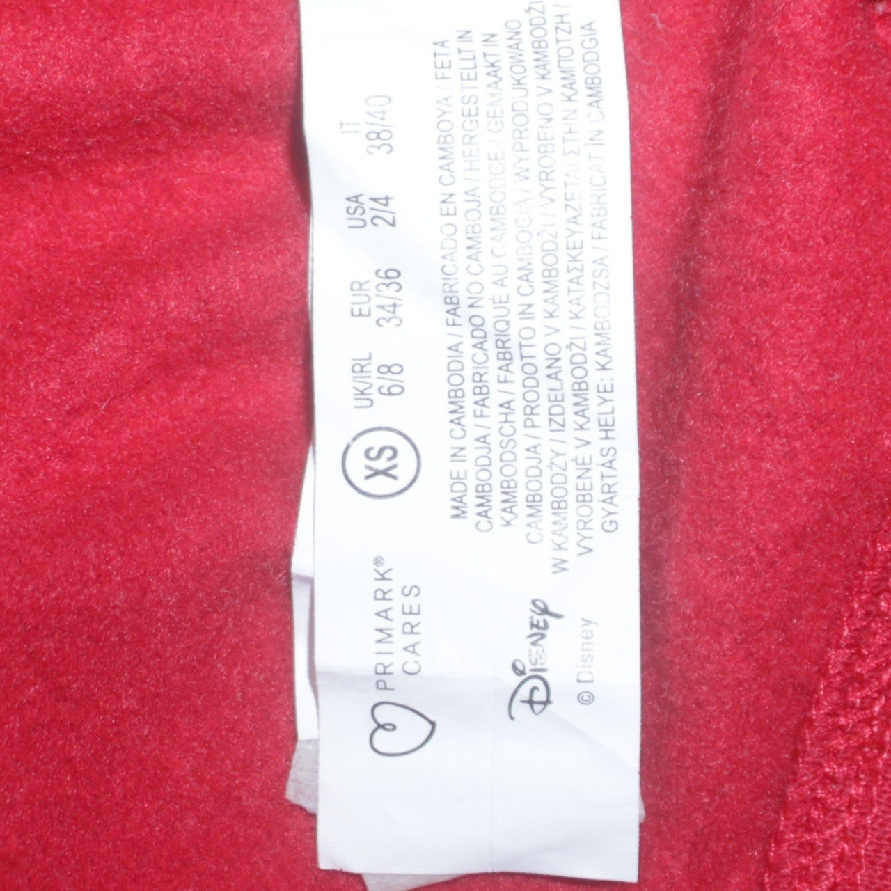 Womens UK Size XS Disney Red Pullover Hoodie