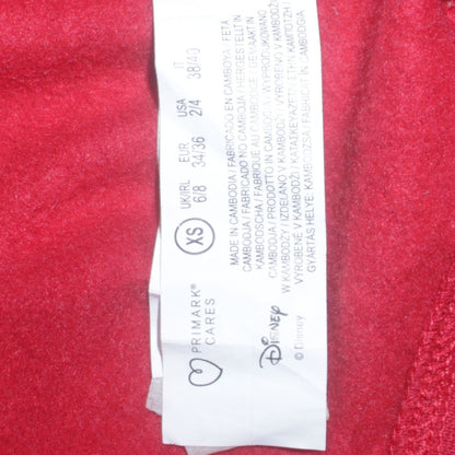 Womens UK Size XS Disney Red Pullover Hoodie