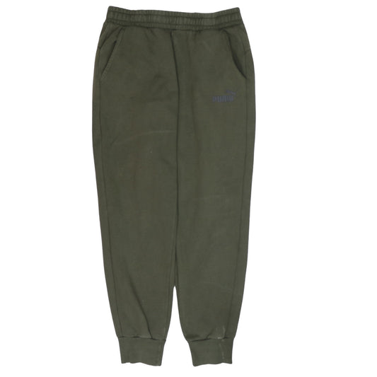 Mens UK Size M PUMA Regular Fit Jogger Green Trousers