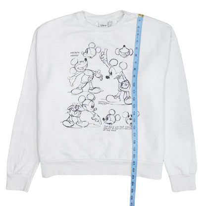 Womens UK Size S Primark White Pullover Sweatshirt