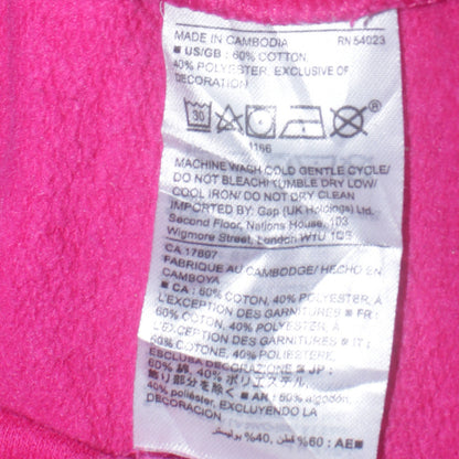 Womens UK Size L Gap Pink Full Zip Hoodie