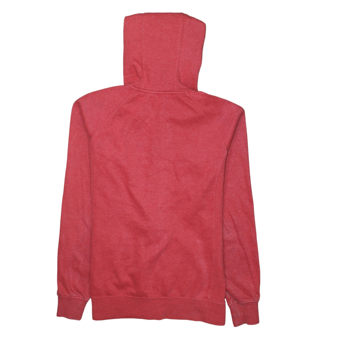 Womens UK Size M The North Face Red Full Zip Hoodie