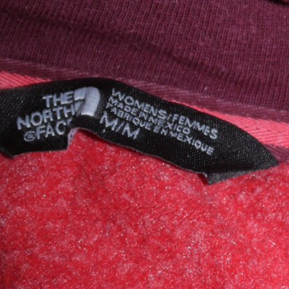 Womens UK Size M The North Face Red Full Zip Hoodie