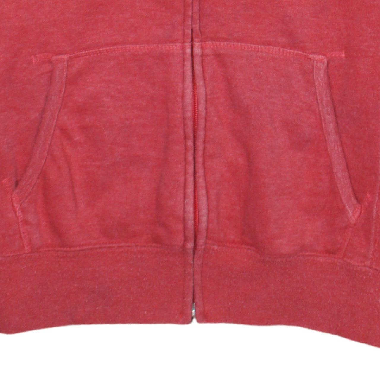 Womens UK Size M The North Face Red Full Zip Hoodie
