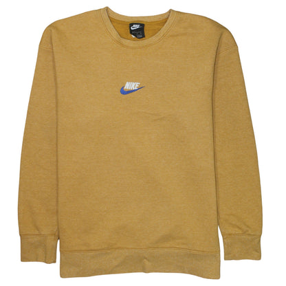 Mens UK Size L Nike Yellow Pullover Sweatshirt