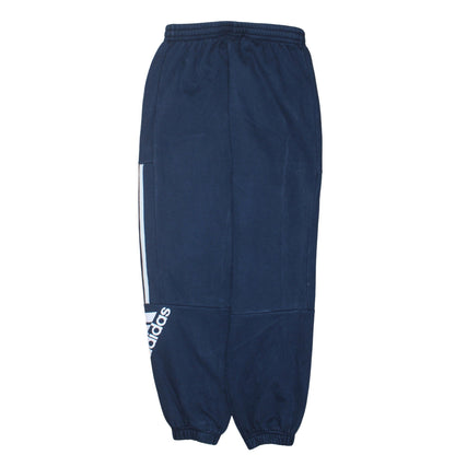 Adidas Boys Blue 13-14 Years Jogger Sweatpants Fleece Activewear Trousers