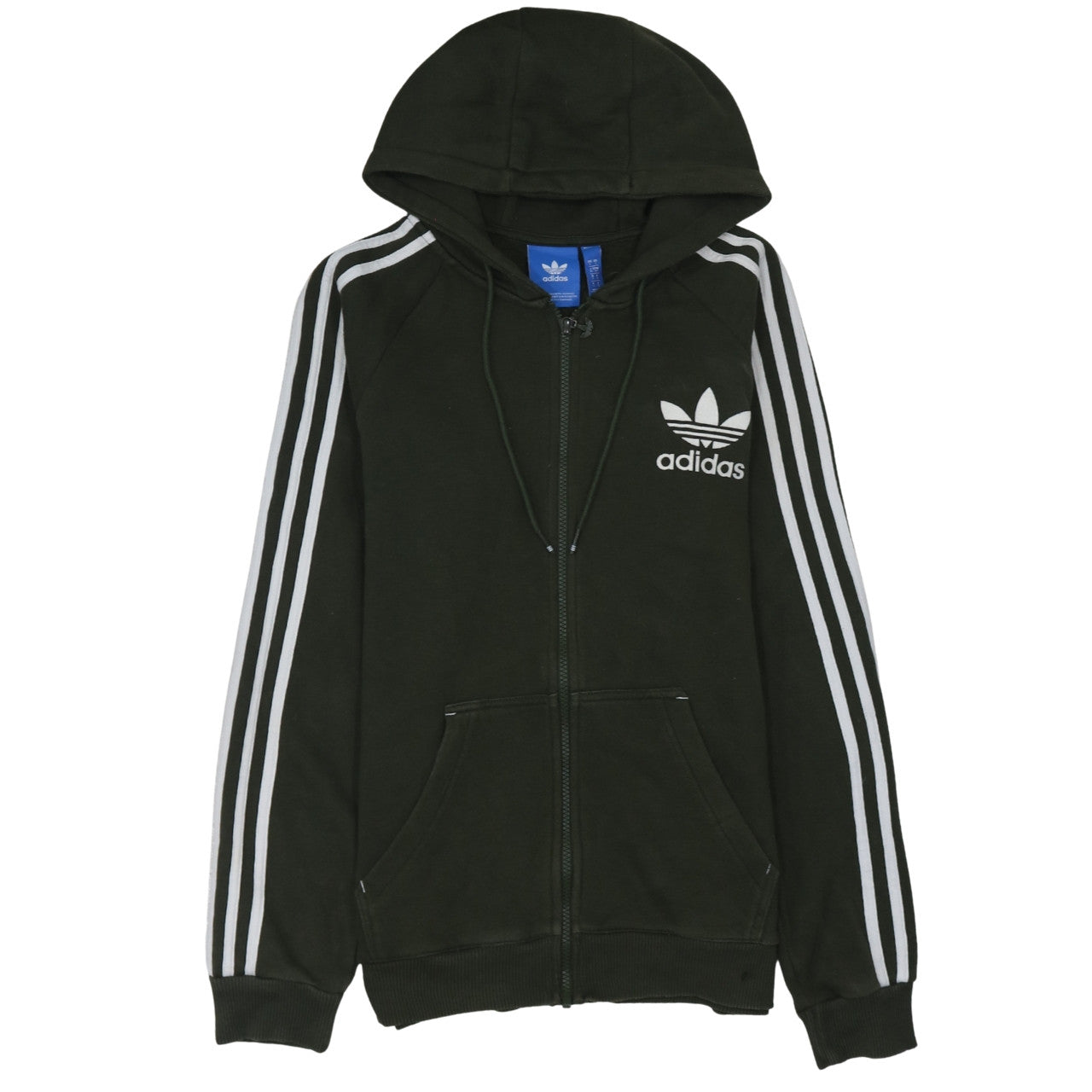 Womens UK Size S adidas Black Full Zip Hoodie