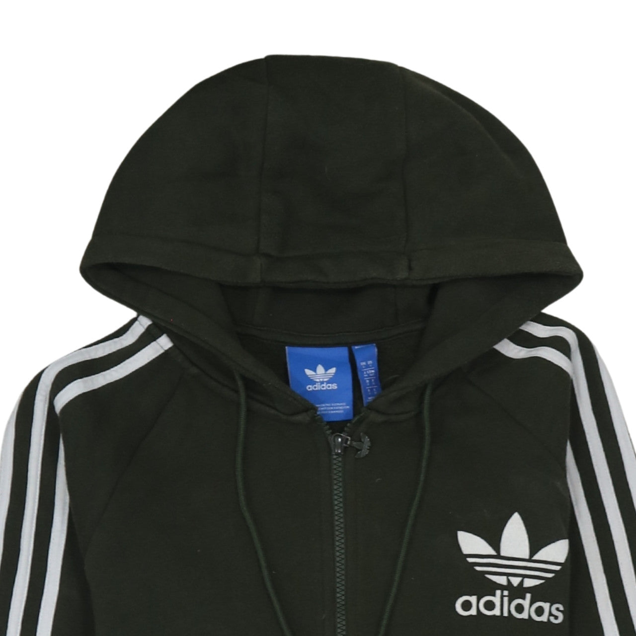 Womens UK Size S adidas Black Full Zip Hoodie