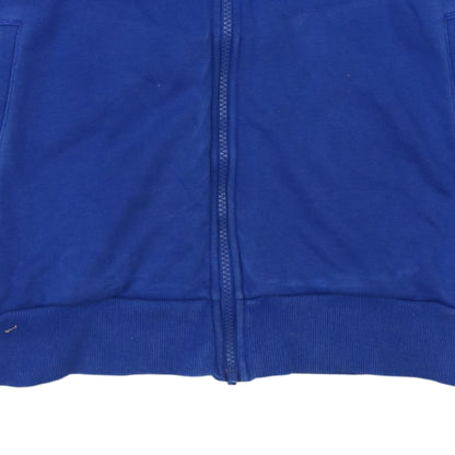 Mens UK Size L adidas Blue Full Zip Hoodie