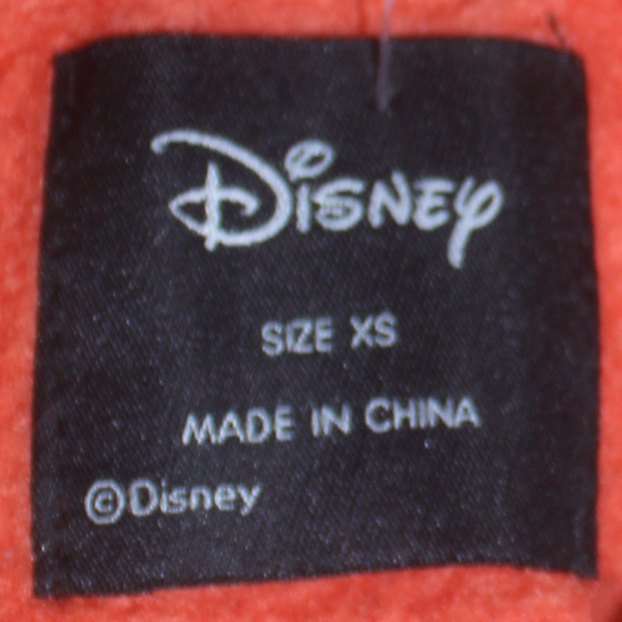Womens UK Size XS Disney Orange Tunic Hoodie