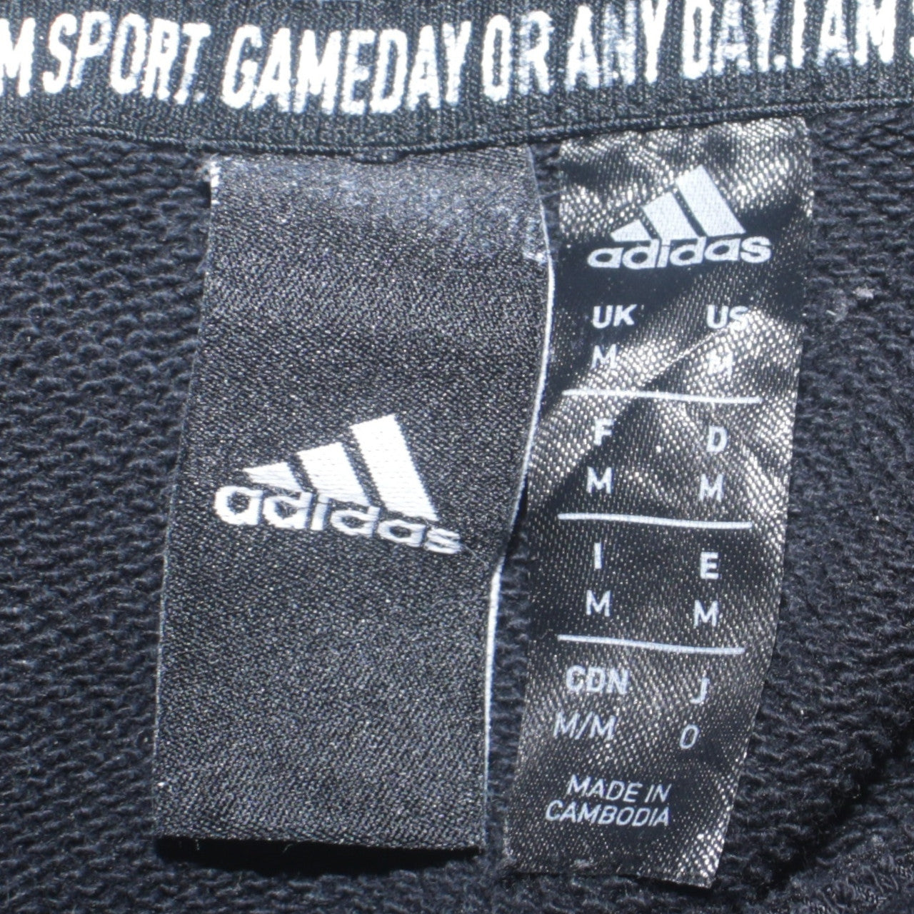 Mens UK Size M adidas Black Pullover Hoodie