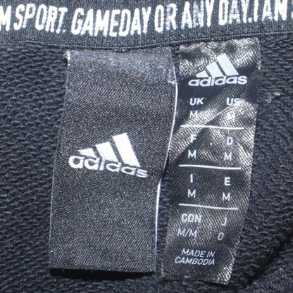 Mens UK Size M adidas Black Pullover Hoodie