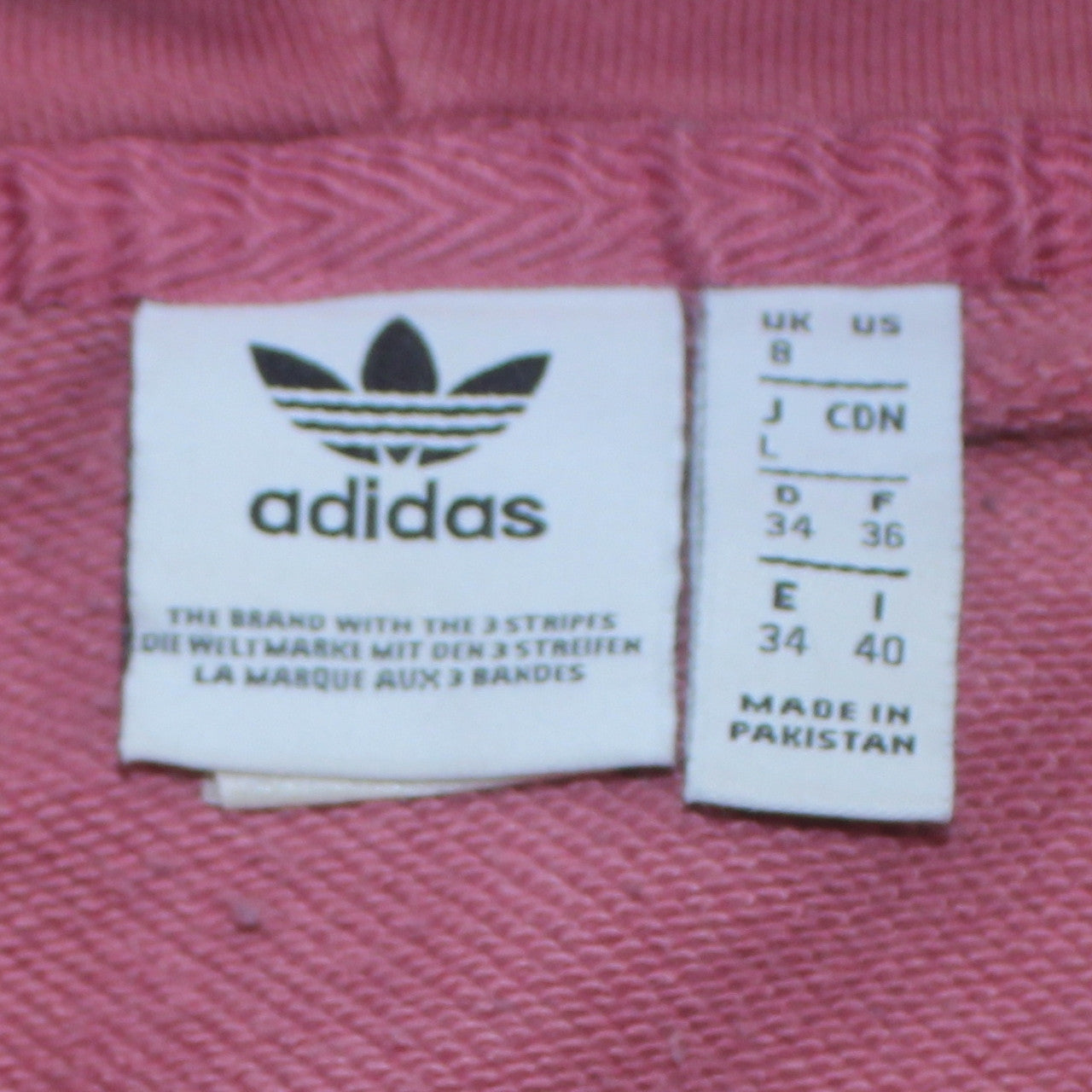 Womens UK Size 8 adidas Pink Pullover Hoodie