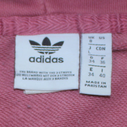 Womens UK Size 8 adidas Pink Pullover Hoodie