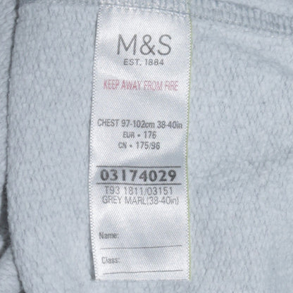 Mens UK Size M Marks and Spencer Grey Pullover Sweatshirt