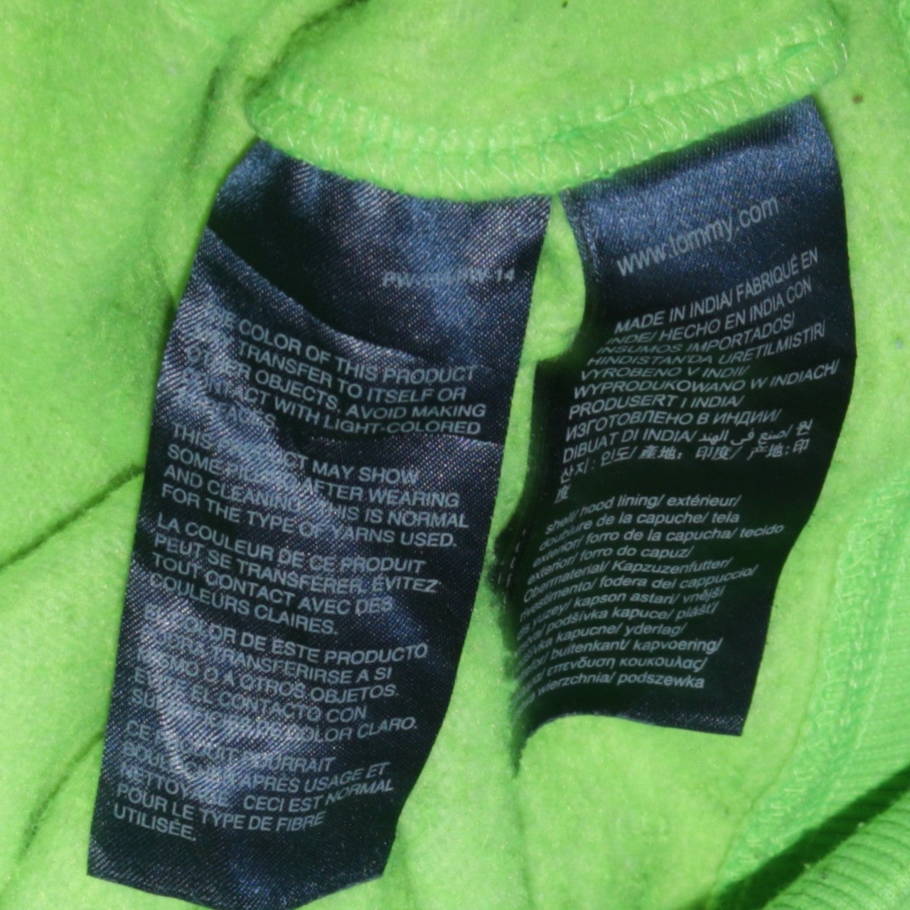 Mens UK Size XS Tommy Jeans Green Pullover Hoodie