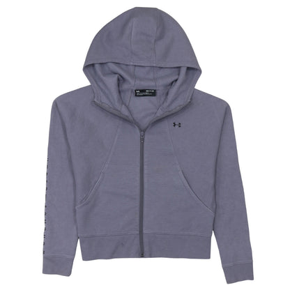 Under Armour Girls Purple Full Zip Hoodie Size S Loose Fit