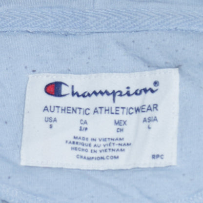 Womens UK Size S Champion Blue Pullover Hoodie