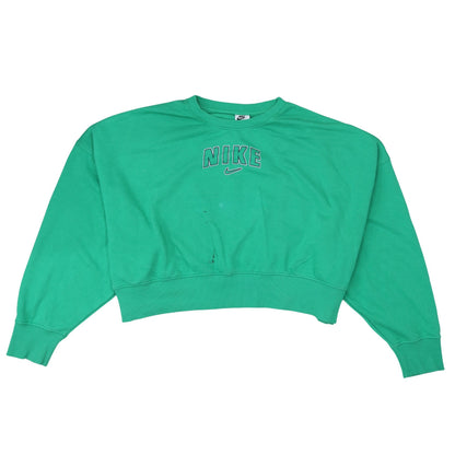 Womens UK Size M Nike Green Pullover Sweatshirt