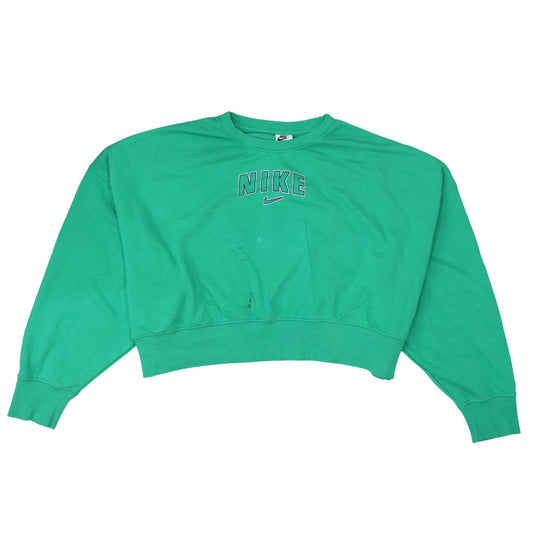 Womens UK Size M Nike Green Pullover Sweatshirt
