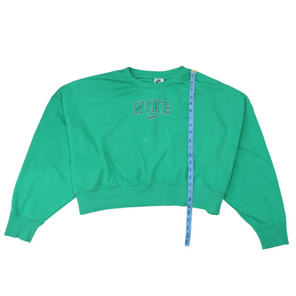 Womens UK Size M Nike Green Pullover Sweatshirt