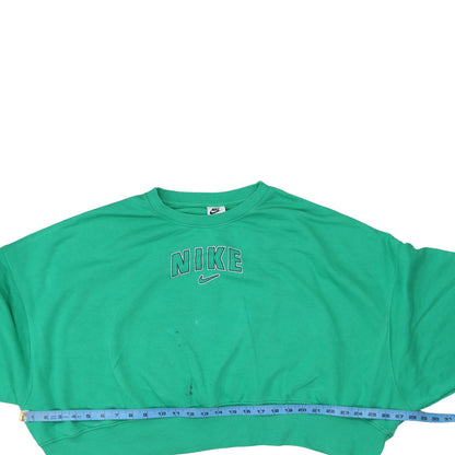 Womens UK Size M Nike Green Pullover Sweatshirt