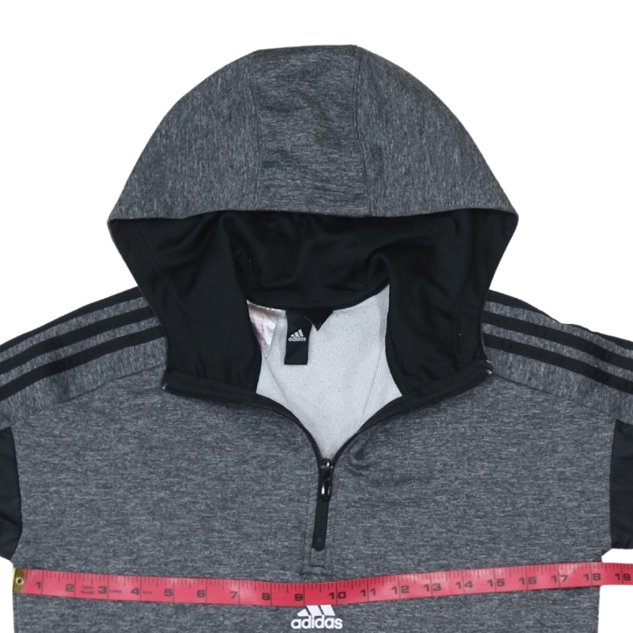 Boys UK Size 10-11 Years adidas Grey Pullover Hoodie