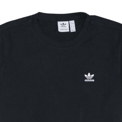Adidas Boys Black Cotton Short Sleeve T-Shirt Size L Sports Logo Top